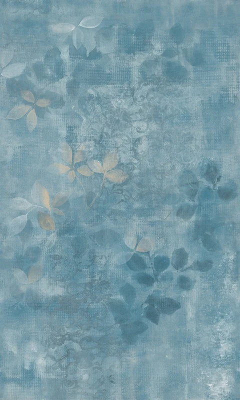 Affresco Blue - Carta da Parati di Design Floreale - Image 2