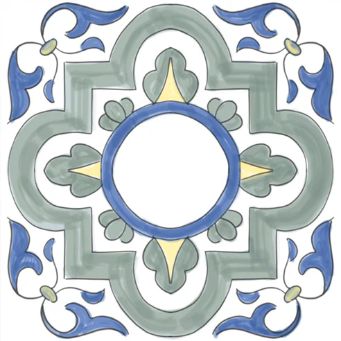 Amalfi Mix Mare - Gres Porcellanato Maioliche Decorate Miste 15x15 Stile Vietri - Image 11