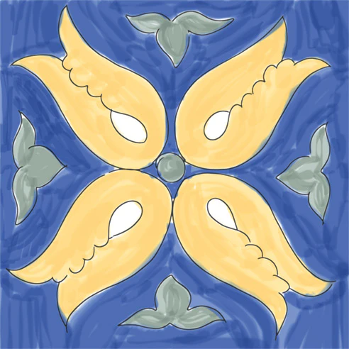 Amalfi Mix Mare - Gres Porcellanato Maioliche Decorate Miste 15x15 Stile Vietri - Image 12