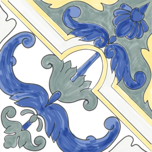 Amalfi Mix Mare - Gres Porcellanato Maioliche Decorate Miste 15x15 Stile Vietri - Image 17