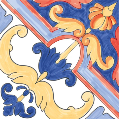 Amalfi Mix Mare - Gres Porcellanato Maioliche Decorate Miste 15x15 Stile Vietri - Image 18