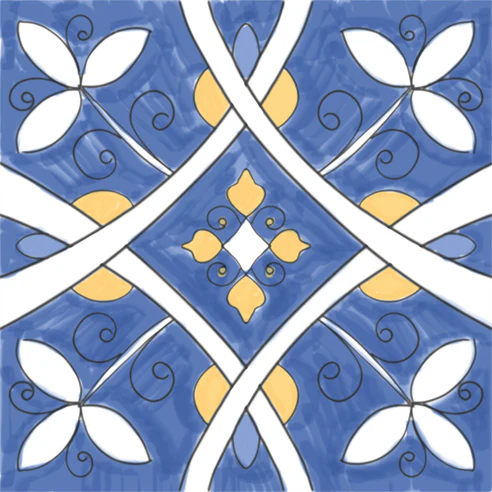 Amalfi Mix Mare - Gres Porcellanato Maioliche Decorate Miste 15x15 Stile Vietri - Image 8
