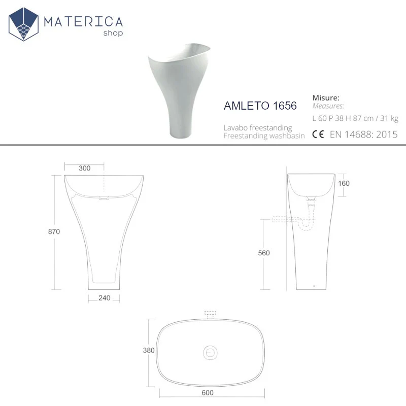 Amleto - Lavabo freestanding di design - Image 4