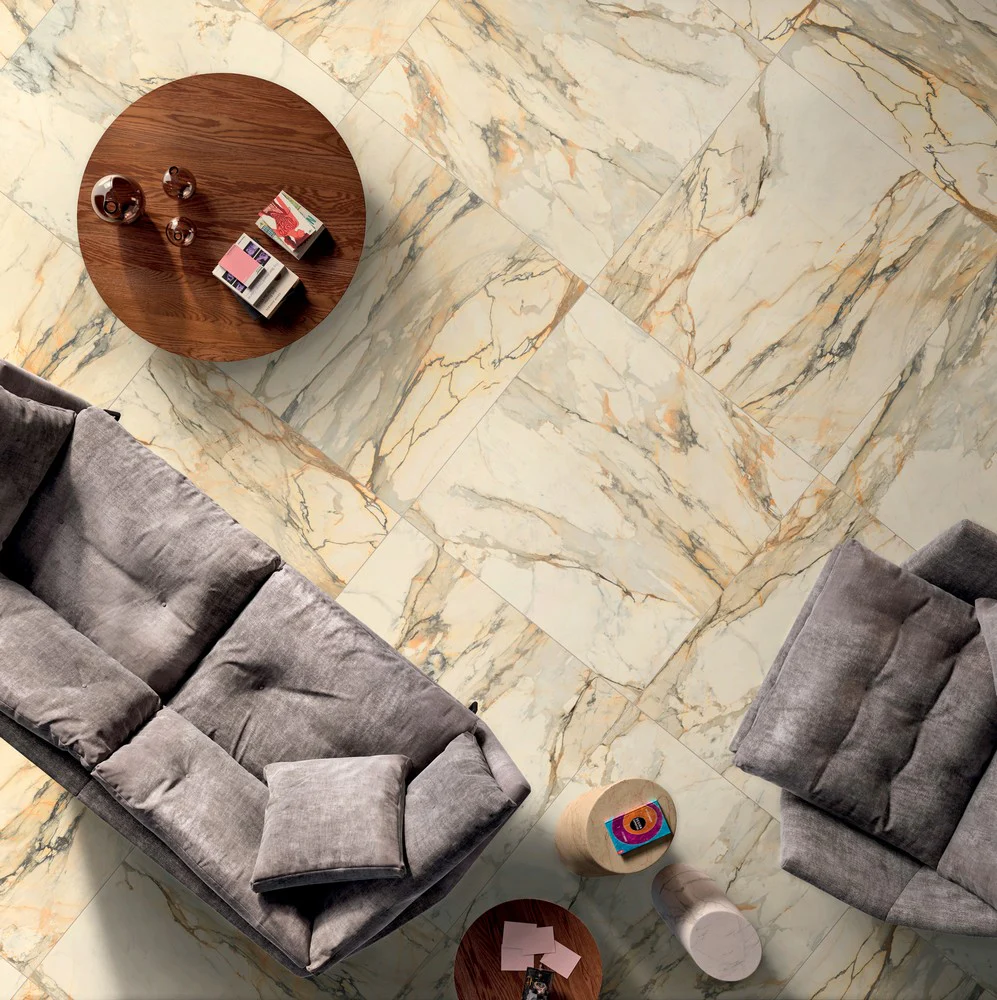 Antique Brown Lux - Gres Porcellanato Effetto Marmo lucido 60x120