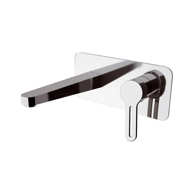 Apollo - Miscelatore Monocomando a incasso per lavabo su piastra rettangolare