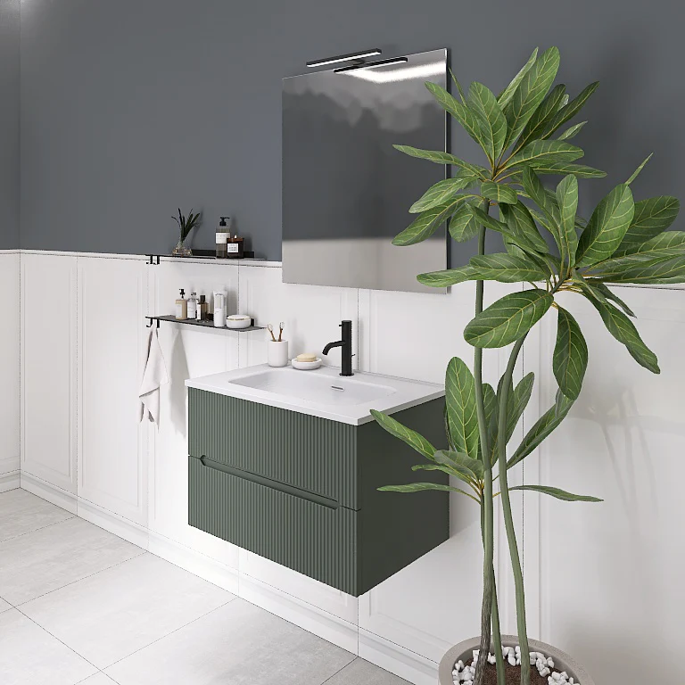 Atena 02 - Mobile da Bagno Sospeso con lavabo in ceramica - Image 15