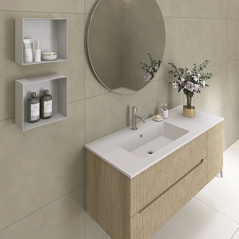 Atena 08 - Mobile da Bagno Sospeso con Consolle Lavabo - Image 11
