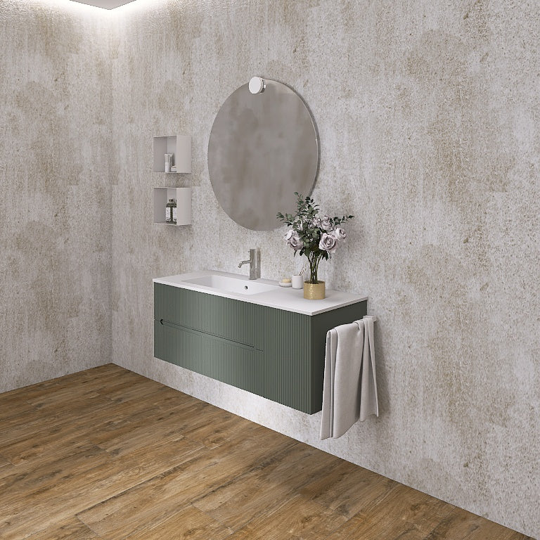 Atena 08 - Mobile da Bagno Sospeso con Consolle Lavabo - Image 2