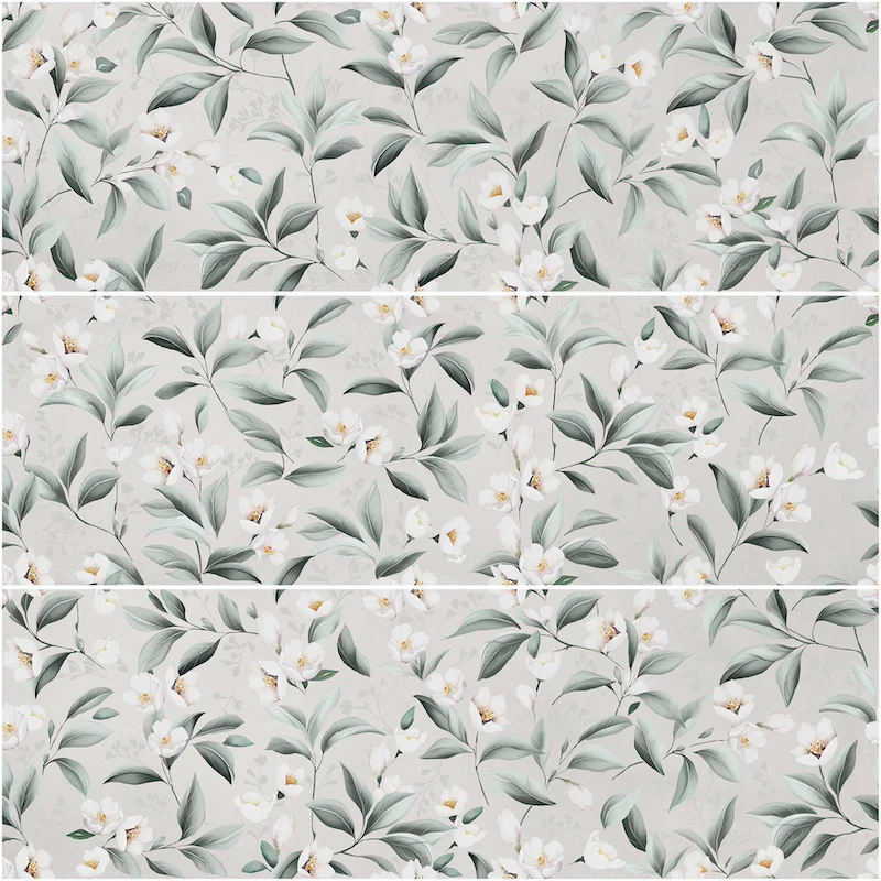 Blossom Garden Bianco - Rivestimento con Decoro Floreale 33x100 - Image 3