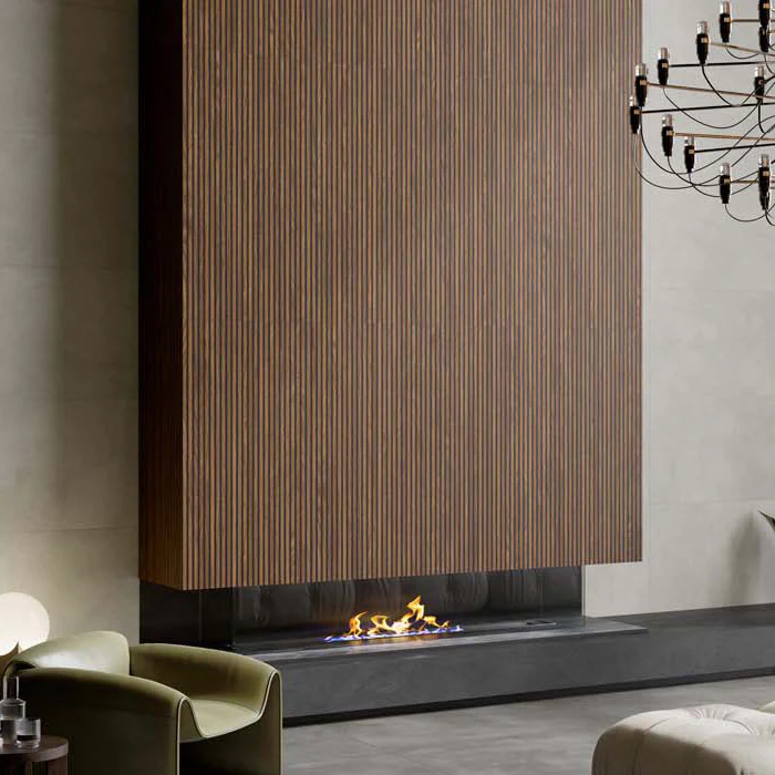 Cannè 3D Nut Black - Gres Effetto Legno Rigato Cannettato 60x120 Rettificato