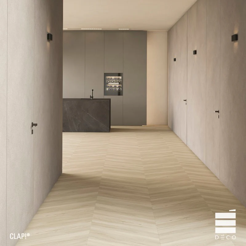 Clap! 3D di Deco Namib spina Ungherese - Pavimenti ad incastro effetto legno