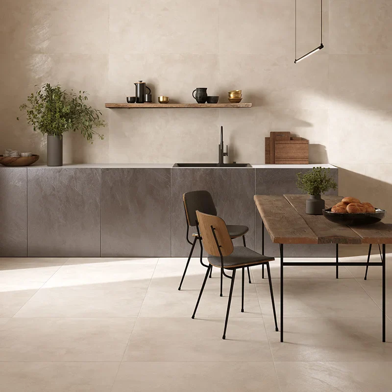 Clay Greige - Pavimento in Gres Effetto Resina 90x90 Rettificato