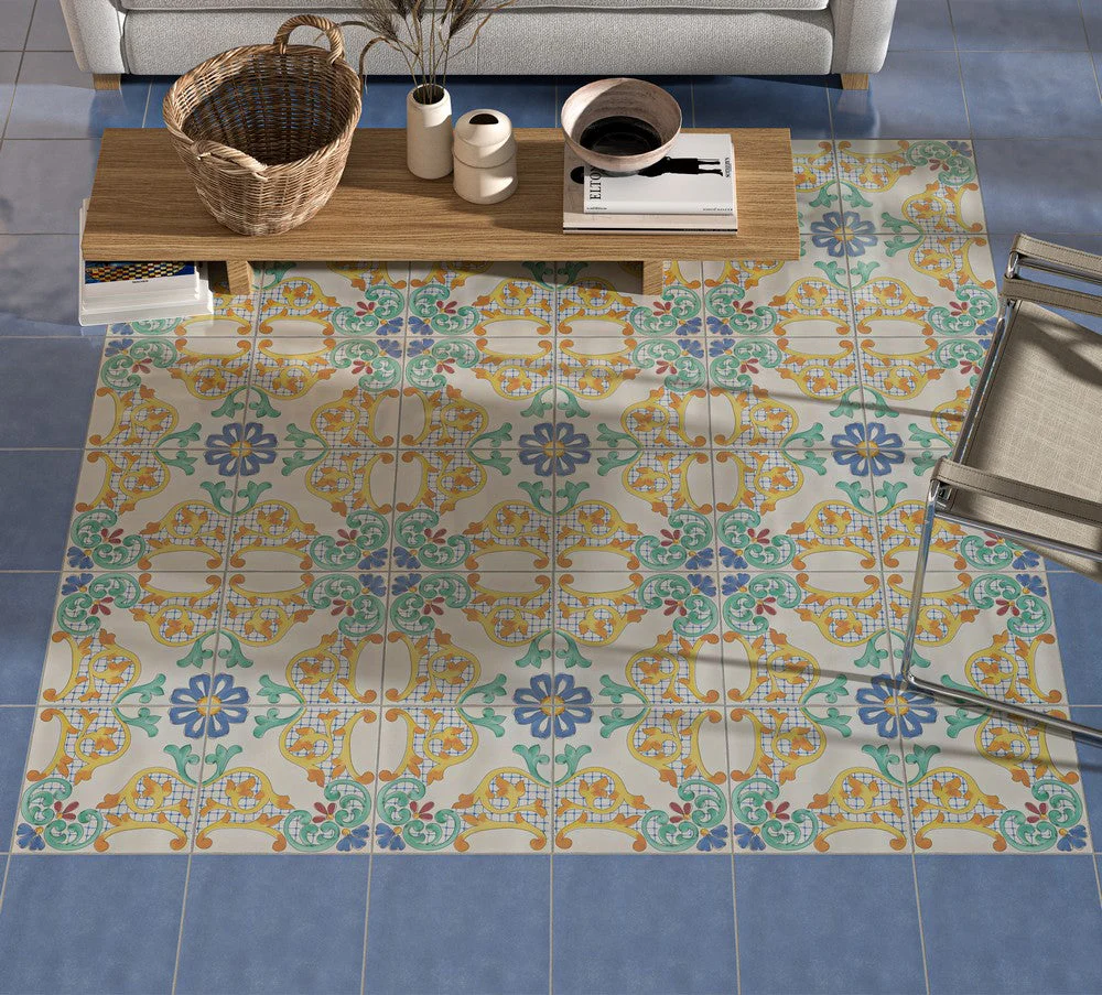 Palinuro Decoro Camerota Antiscivolo R11 - Gres Porcellanato Effetto Maiolica Decorato 34x34 - Image 5