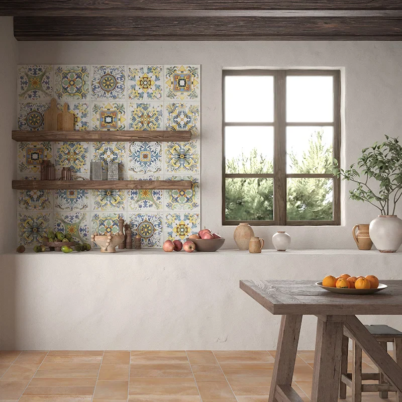 Cotti d'Italia Decoro Vietri - Gres Effetto Cementine Anticate 34x34