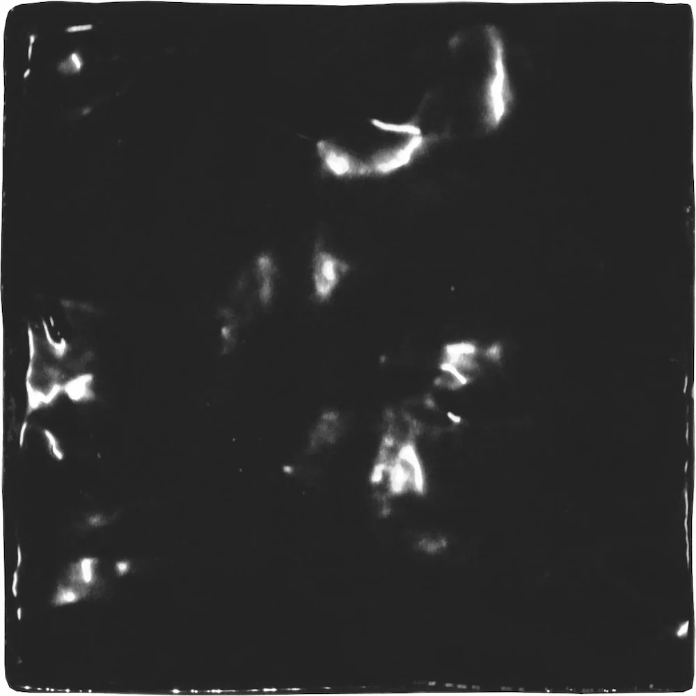 Crayon Black 13x13 Glossy - Rivestimento Vintage Tinta Unita Lucida - Image 2