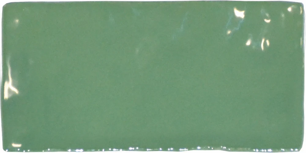 Crayon Spring Green 6.5x13 Glossy - Rivestimento Mattoncino Tinta Unita Lucida