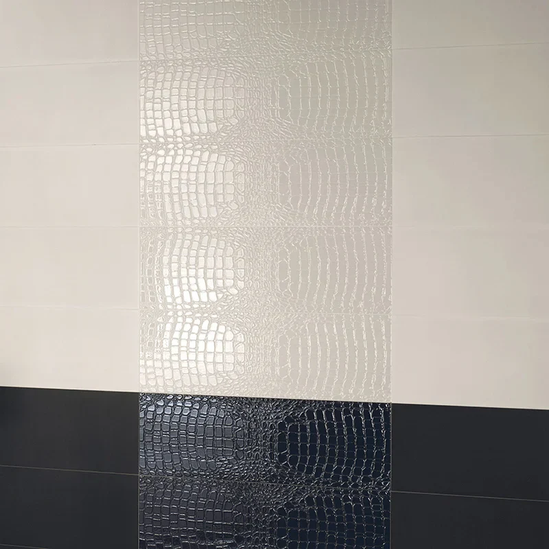 Crocotiles White - Gres Effetto Pelle di Coccodrillo 24x72