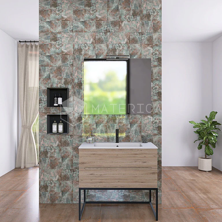 Deep Land - Gres Porcellanato Effetto Nuvolato Lucido 15x15