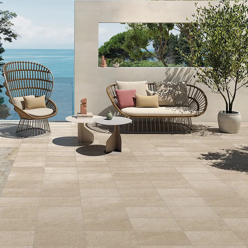 Discovery Leccese Taupe R11 - Gres porcellanato effetto pietra per esterni Antiscivolo 22x45