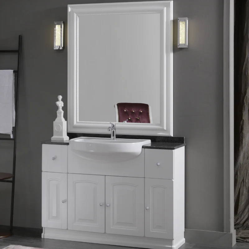 Dorian - Composizione Mobile Bagno Classico con Lavabo Semincasso