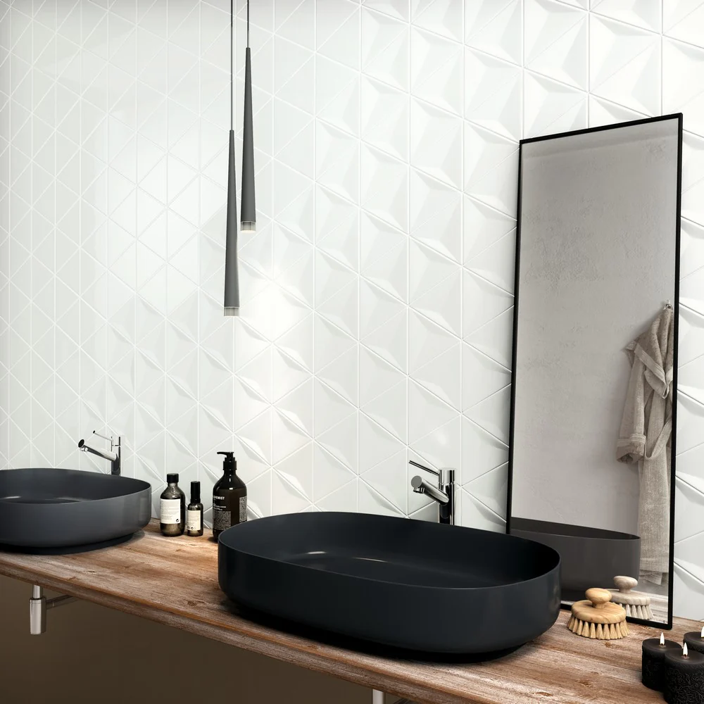 Dresscode Verso White Matt - Rivestimento Triangolare Decoro Bianco Opaco