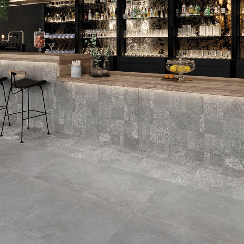 Ecoslate Batik Grey - Gres Effetto Pietra Decorato 60x120 Rettificato