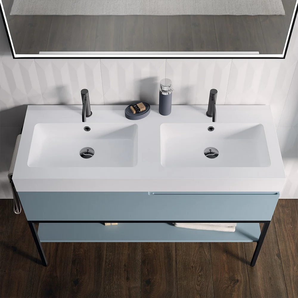 Era 15 - Mobile da bagno a terra con doppio lavabo