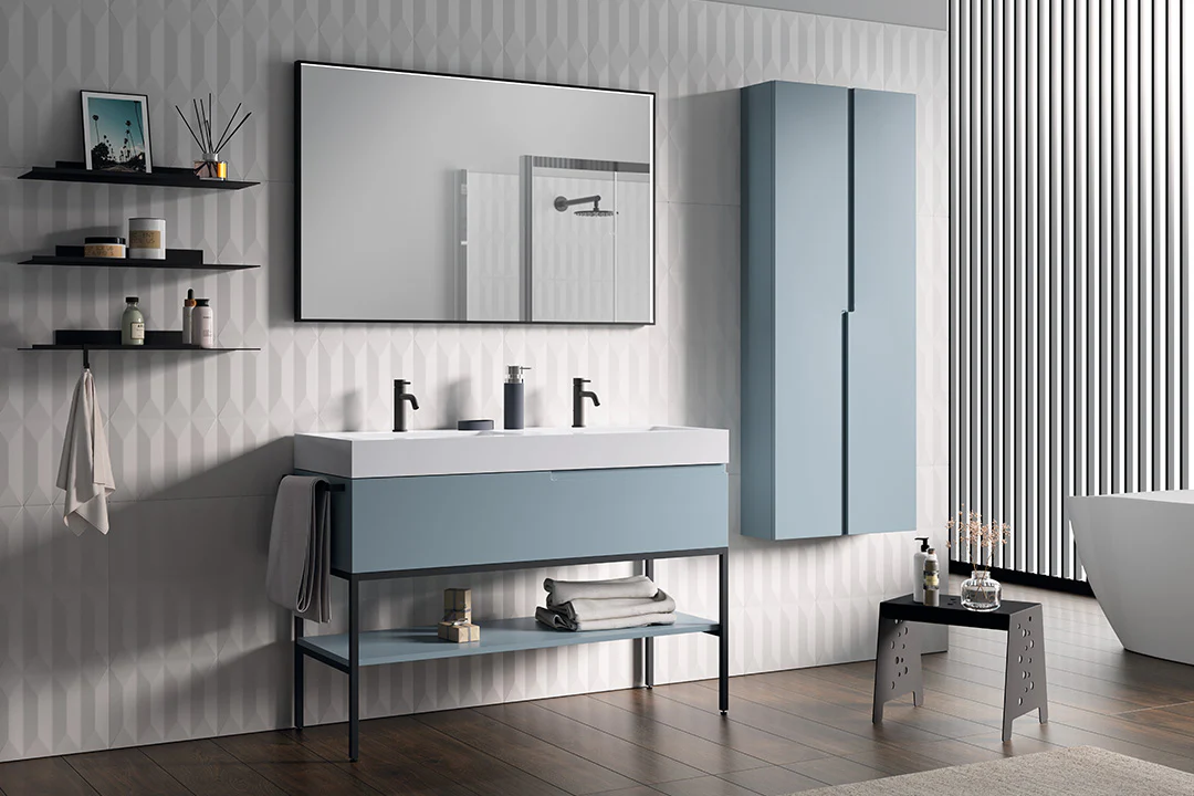 Era 15 - Mobile da bagno a terra con doppio lavabo - Image 2