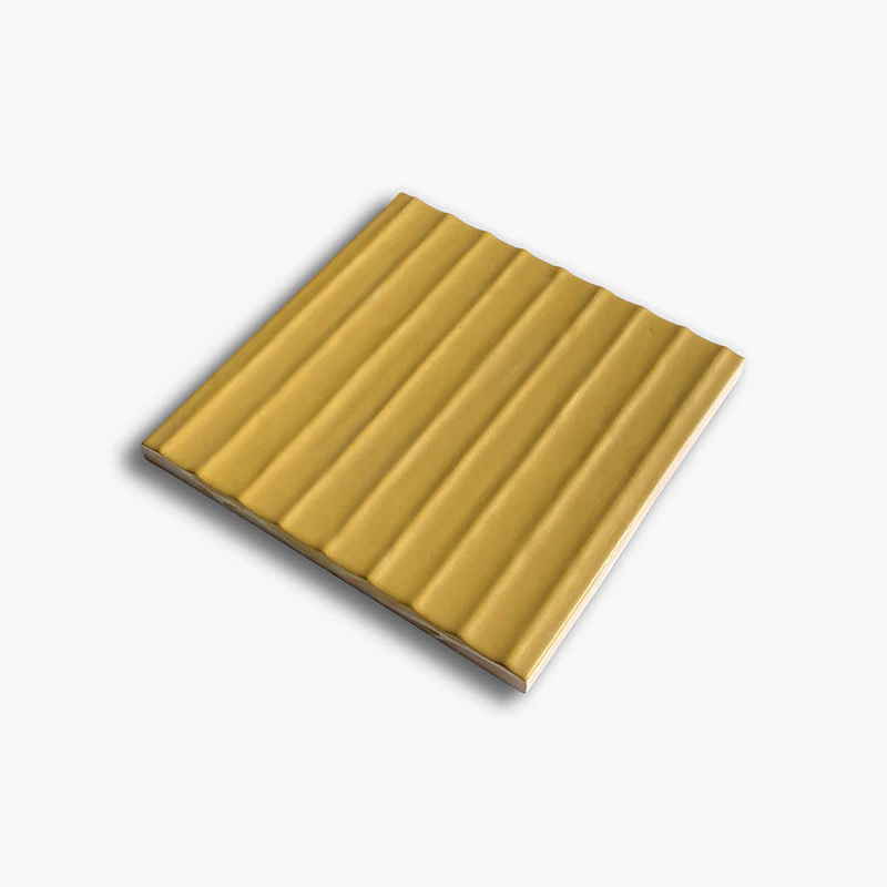 Flow Mustard Wave Matt - Rivestimento Tinta Unita Opaca Rigato - Image 2