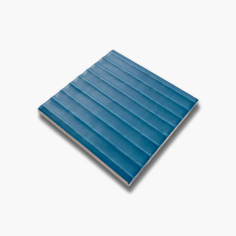 Flow Teal Wave Matt - Rivestimento Tinta Unita Opaca Rigato - Image 2
