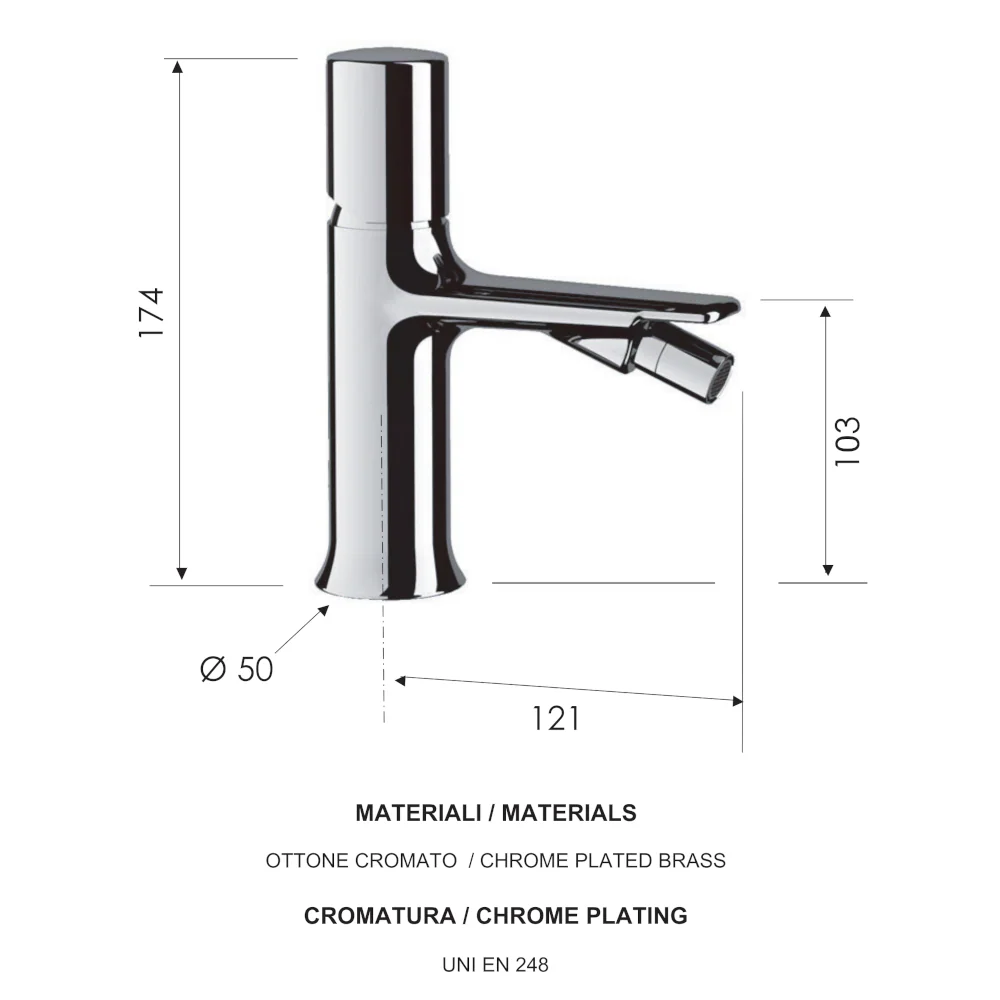 Fusion - Miscelatore per bidet senza scarico - Image 2