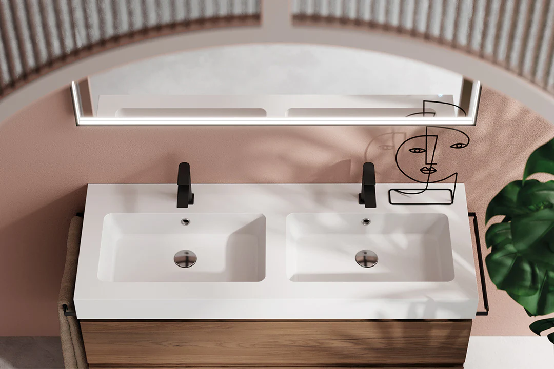 Gea 02 - Mobile da bagno a terra dal design moderno - Image 2