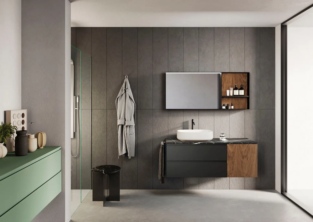 Gea 12 - Mobile da bagno sospeso con lavabo in appoggio - Image 4