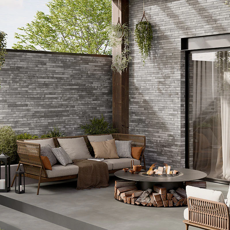 Harlem Light Grey - Gres Effetto Mattoncino Industrial Opaco 5x45