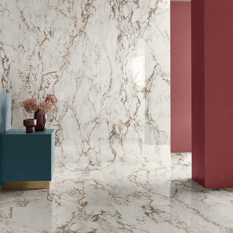 Interno4 Breccia Tortona - Gres porcellanato effetto marmo Lucido 60x120 rettificato