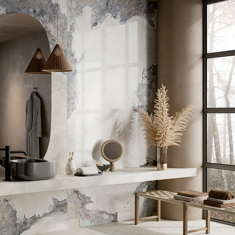 Invisible Ivory - Gres Effetto Marmo Lucido 60x120 Rettificato