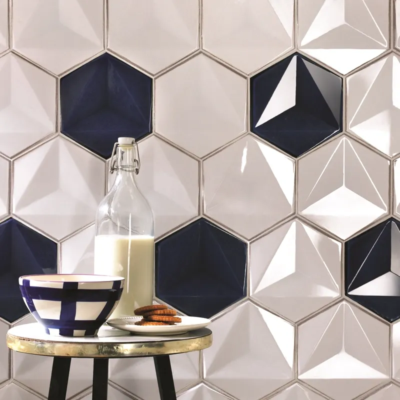 Karma Hexagon Perla – Rivestimento Ceramico Esagonale Lucido 15x17