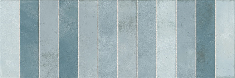 Karma Stripe Blu - Rivestimento Effetto Mattoncino Opaco 25x75 - Image 2