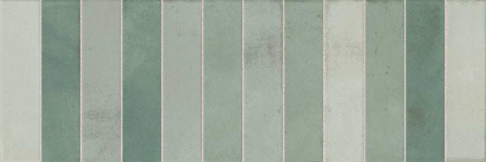 Karma Stripe Smeraldo - Rivestimento Effetto Mattoncino Opaco 25x75 - Image 2