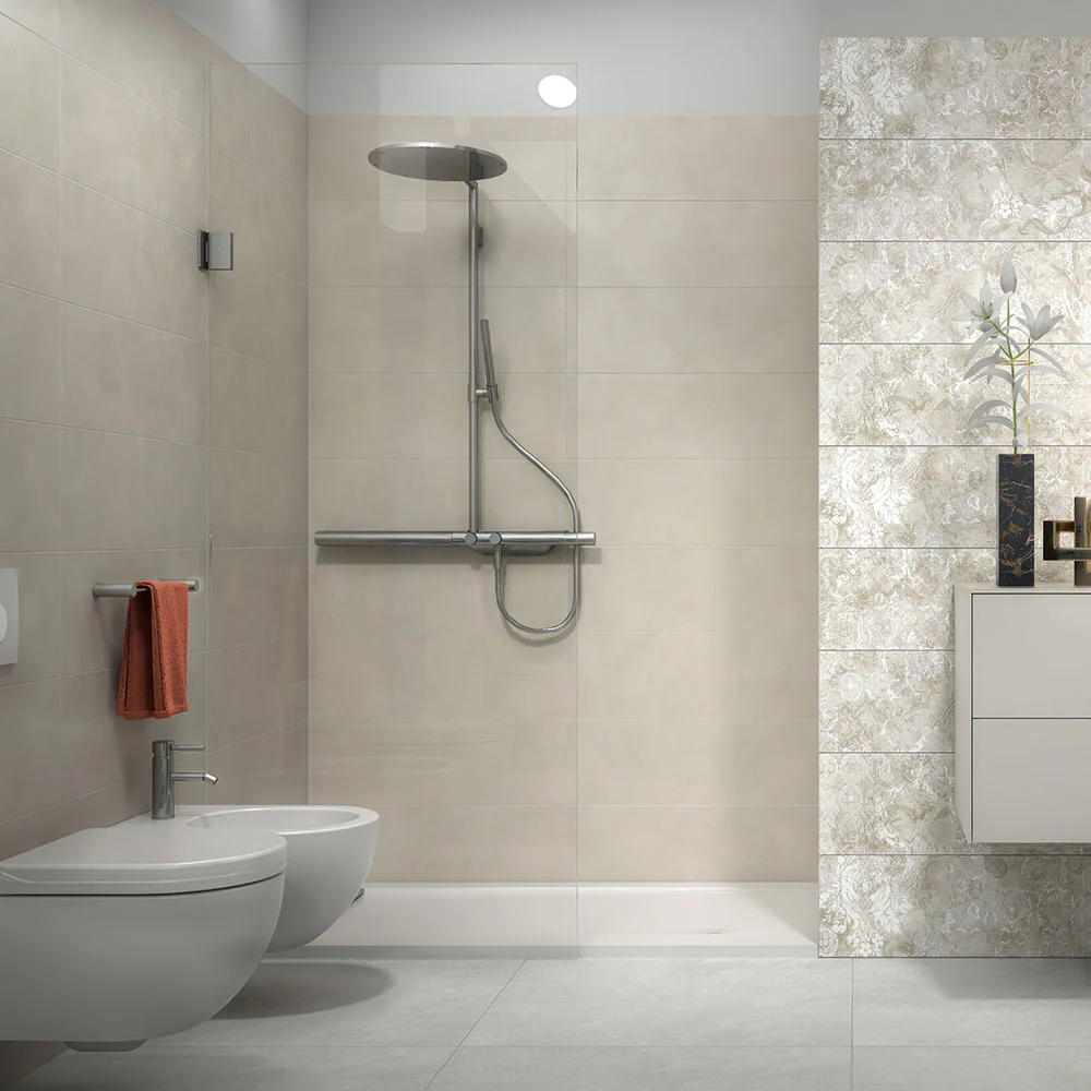 Karma Taupe - Rivestimento in Tinta Unita Opaco 25x75