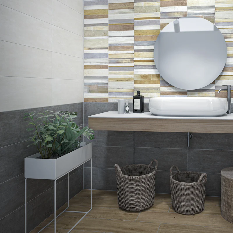 Ki Match Mud - Rivestimento in Bicottura Tinta Unita 25x60