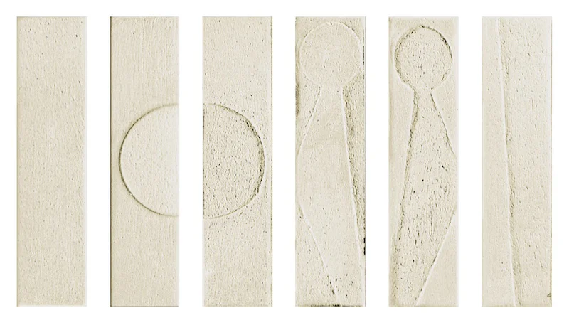 Koinè Alphabet Gesso - Gres Porcellanato Effetto Mattoncino Etnico 4,5x18,6 - Image 2