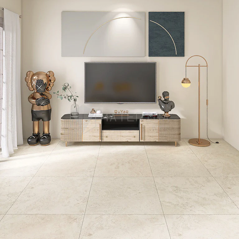 La Geoteca Travertino Ivory Cross - Gres Porcellanato Effetto Pietra Naturale 80x80
