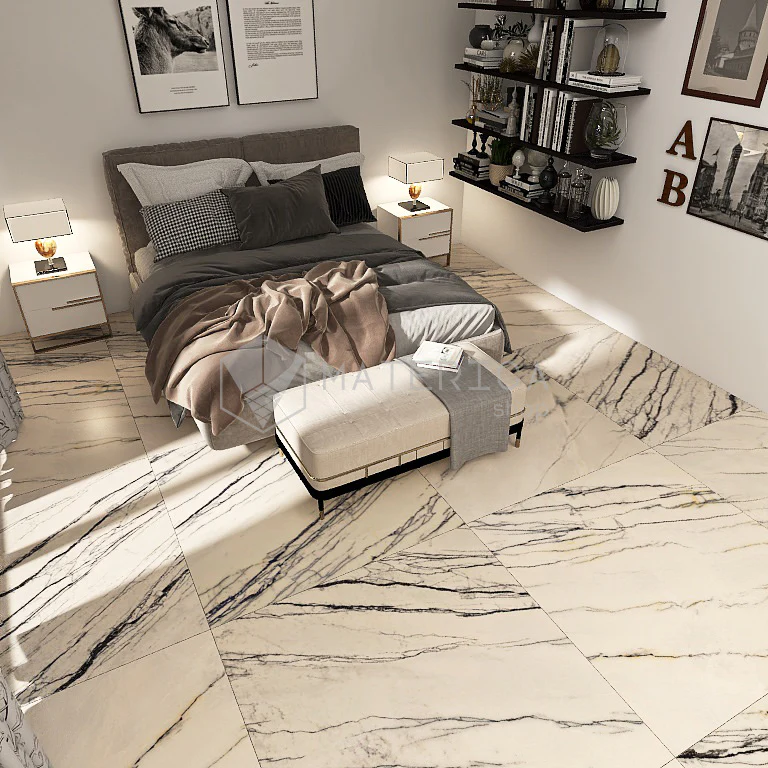 La Marmoteca Pearl Deluxe Soft - Gres Porcellanato Effetto Marmo Opaco 120x120