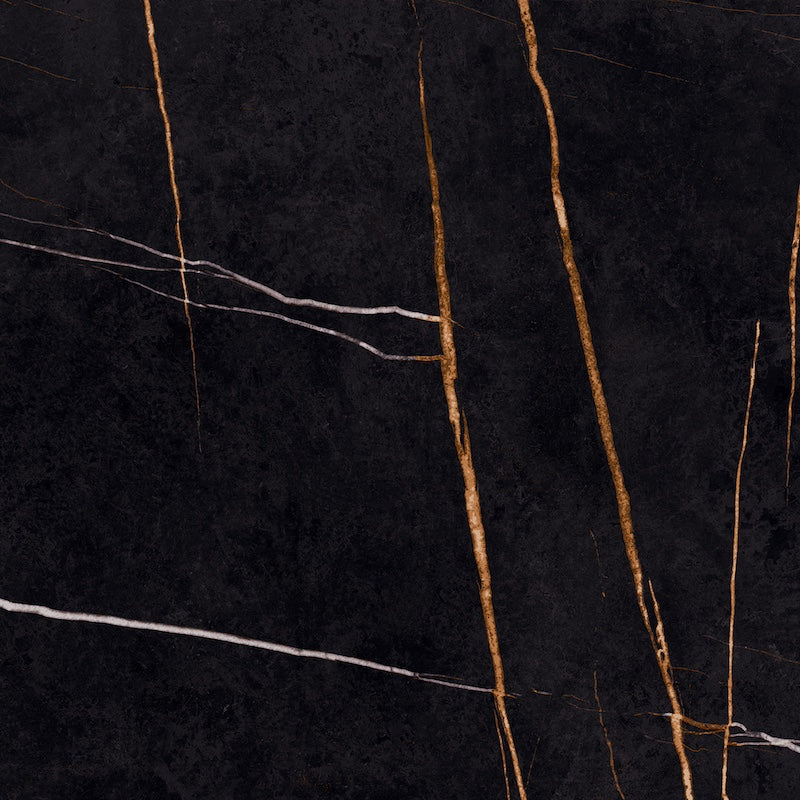 La Marmoteca Sahara Noir Lux - Gres Porcellanato Effetto Marmo Lucido 120x120 - Image 2