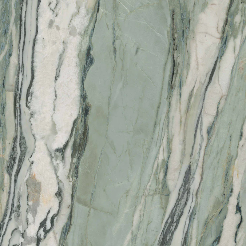 La Marmoteca Verde Picasso Lux3D - Gres Porcellanato Effetto Marmo lucido 120x120 - Image 4