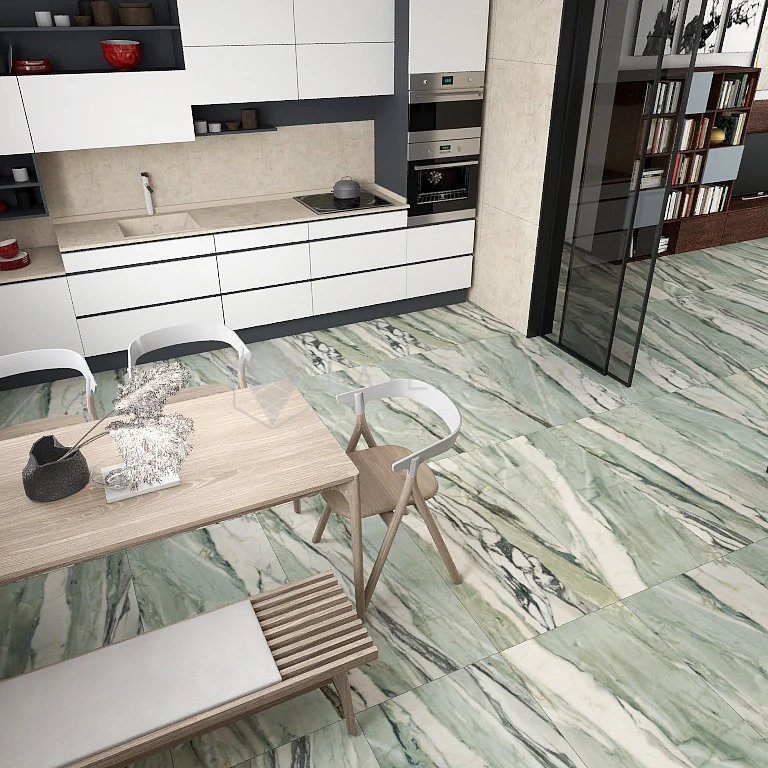 La Marmoteca Verde Picasso Soft - Gres Porcellanato Effetto Marmo Opaco 60x120