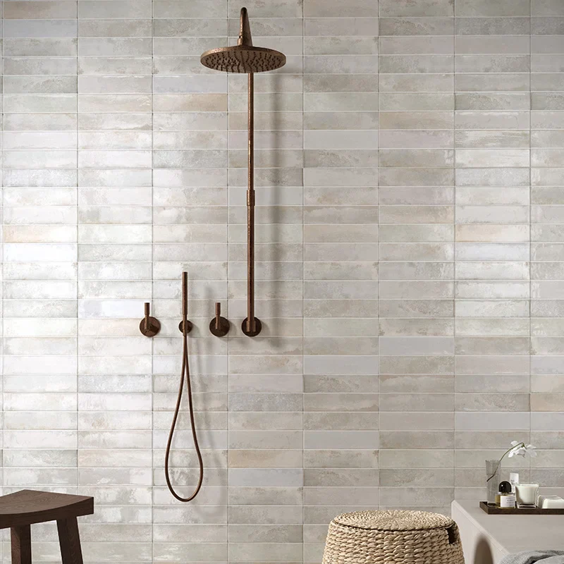 Lime Brick Pearl - Rivestimento Effetto Mattoncino Lucido 25x75