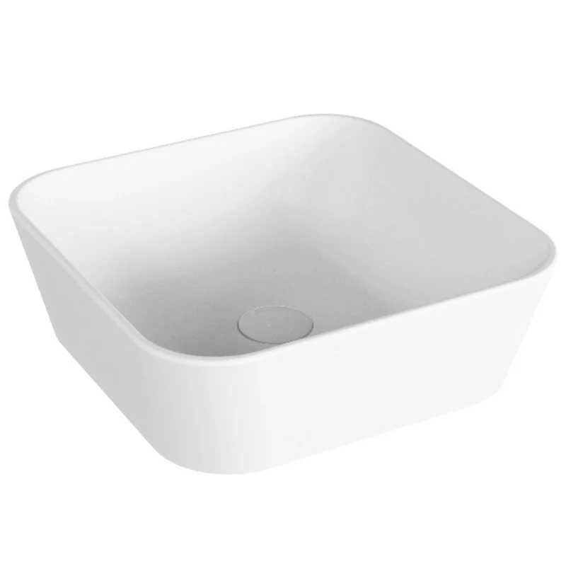 Linea - Lavabo da appoggio dal design nordico 43x43 cm