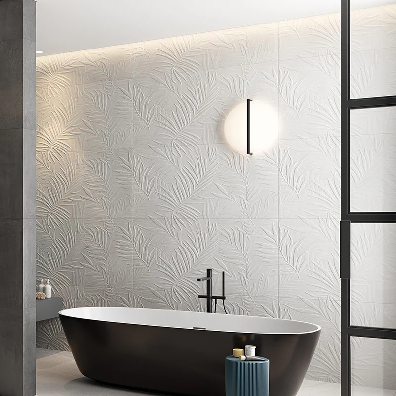 Ludo Felce 3D Bianco - Rivestimento a Rilievo 60x120 rettificato